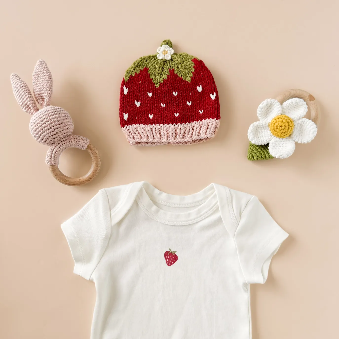 Addie Strawberry Beanie - The Blueberry Hill