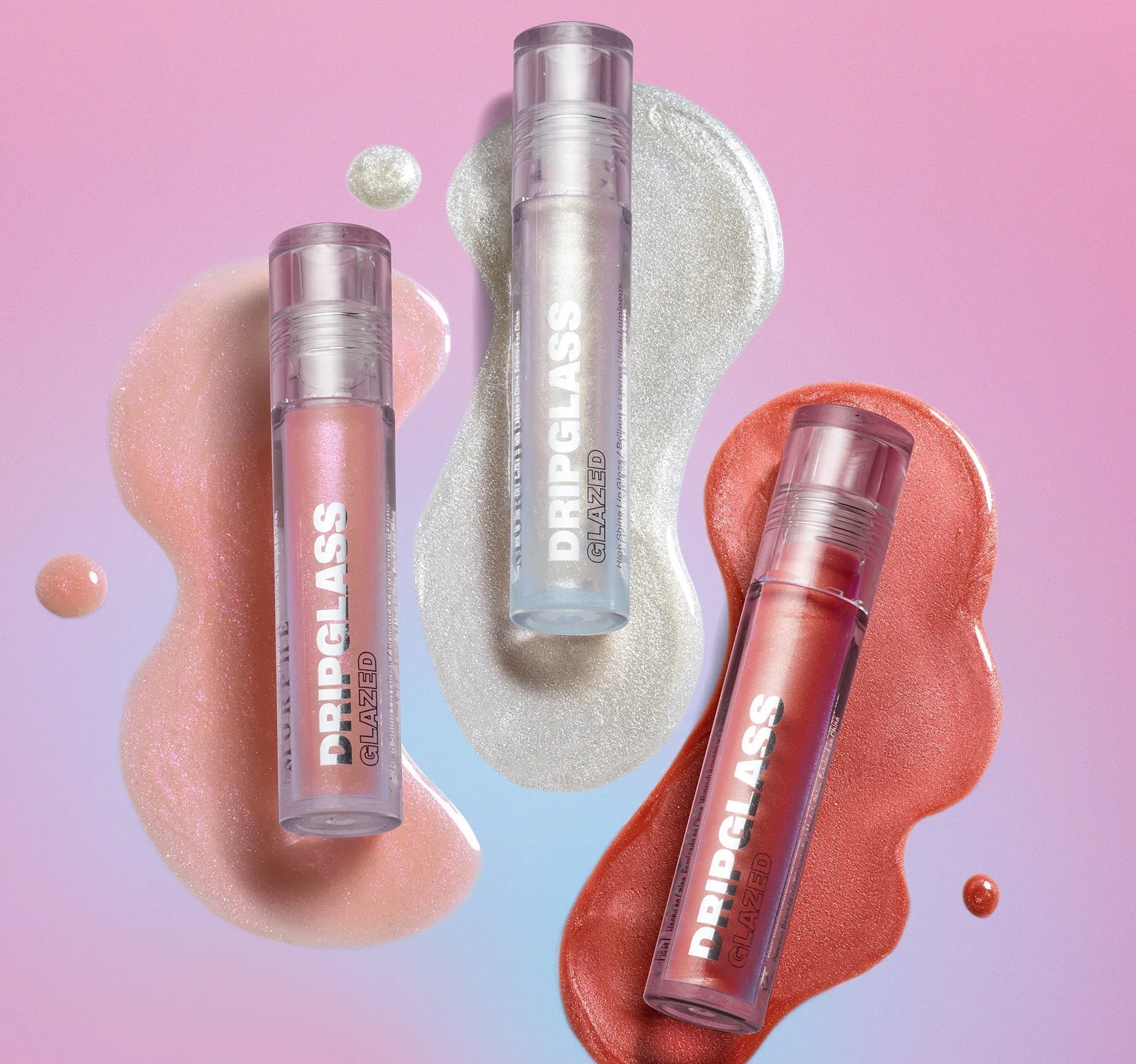 Aurascape Dripglass Glazed Highshine Pearlized Lip Gloss - Frose Bliss