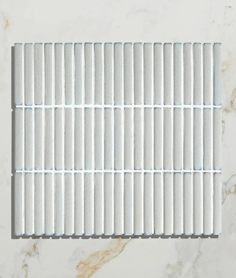 Bamboo Soft Grey Gloss Mosaic 28.4x29.5cm