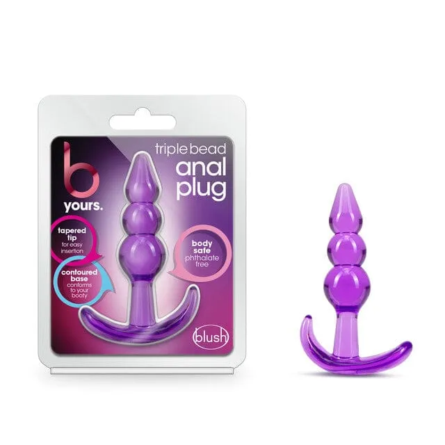 Blush B Yours Purple Triple Bead Anal Plug