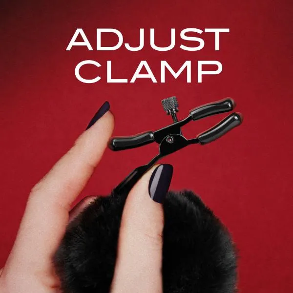 Blush Noir Pom Adjustable Nipple Clamps