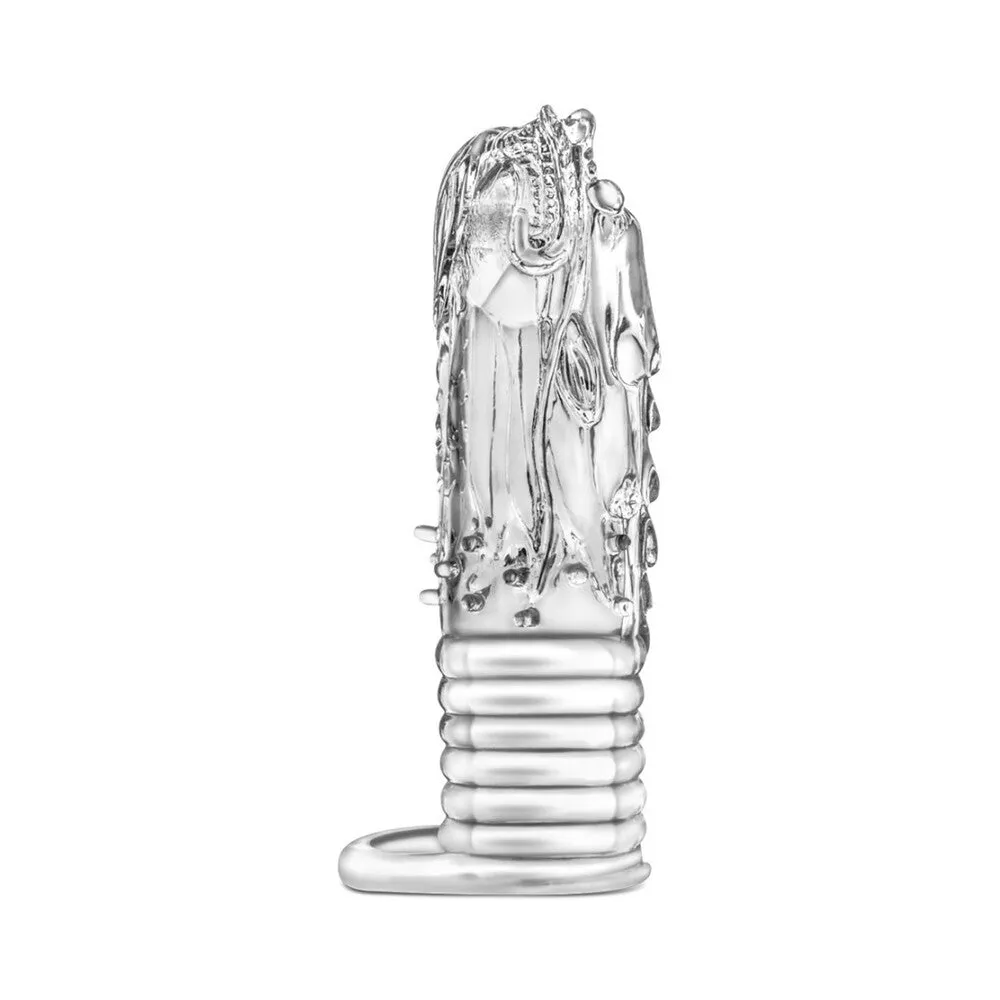Blush Performance Enter The Dragon Textured Fantasy Pleasure Sleeve with Ball Strap Clear