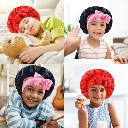 BONNET QUEEN Baby Bonnet Kids Bonnet Satin Newborn Bonnet Toddler Bonnets for Girls Boys with Tie Band Bow Baby Bonnet 6-12 Months 2Pcs Smile & Whales