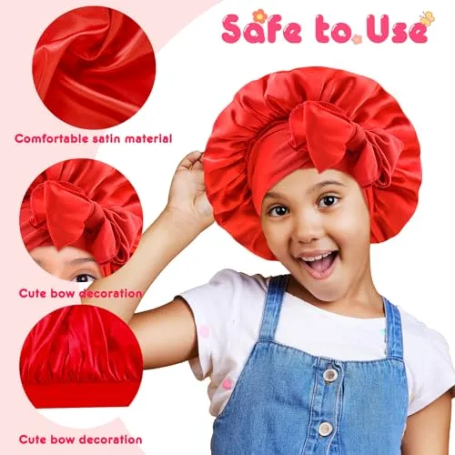 BONNET QUEEN Baby Bonnet Kids Bonnet Satin Newborn Bonnet Toddler Bonnets for Girls Boys with Tie Band Bow Baby Bonnet 6-12 Months 2Pcs Smile & Whales