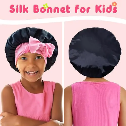 BONNET QUEEN Baby Bonnet Kids Bonnet Satin Newborn Bonnet Toddler Bonnets for Girls Boys with Tie Band Bow Baby Bonnet 6-12 Months 2Pcs Smile & Whales