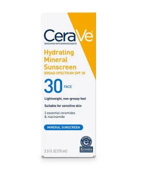 Cerave - Hydrating Mineral Sunscreen SPF 30 Face Lotion-75ml