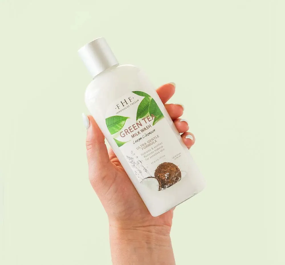 FHF Green Tea Milk Wash Cream Cleanser