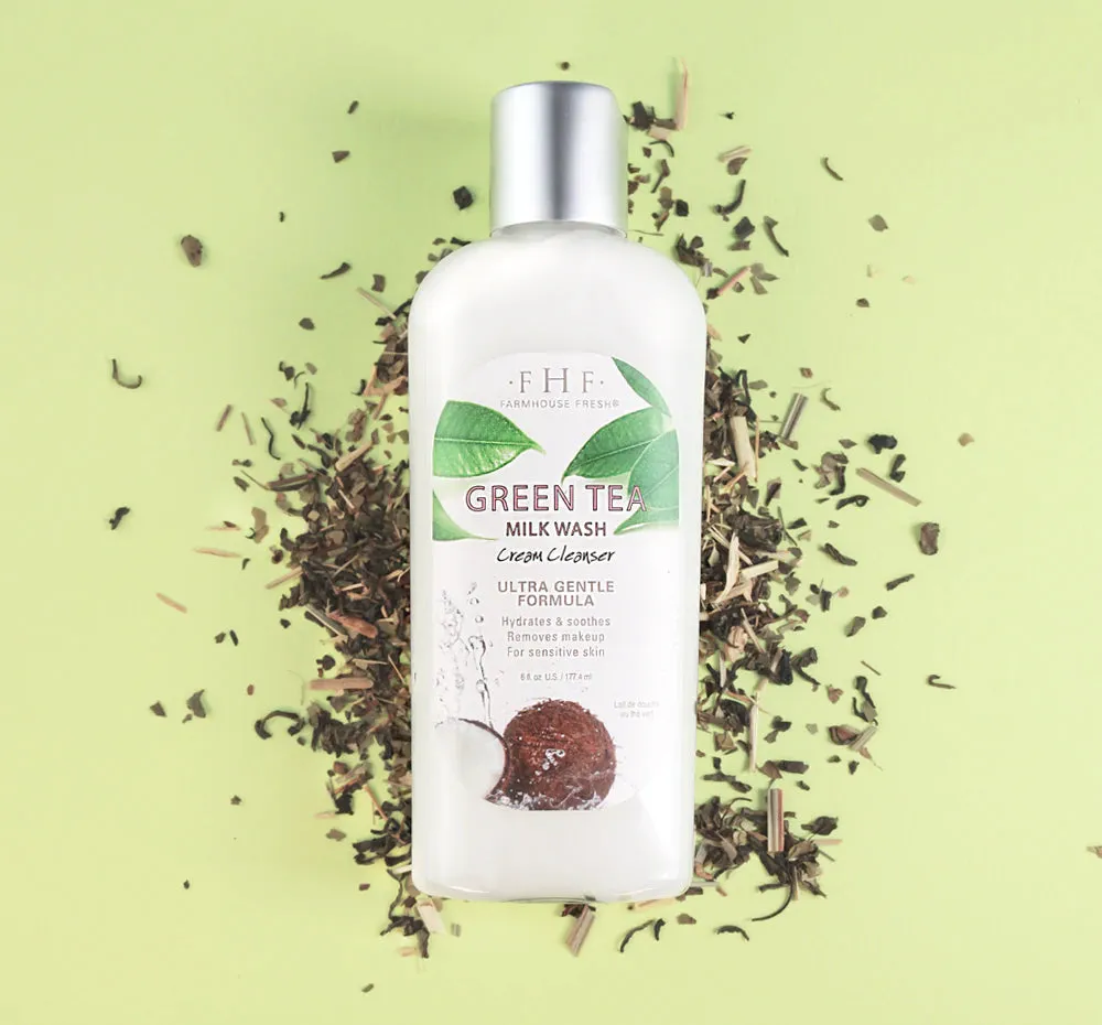 FHF Green Tea Milk Wash Cream Cleanser