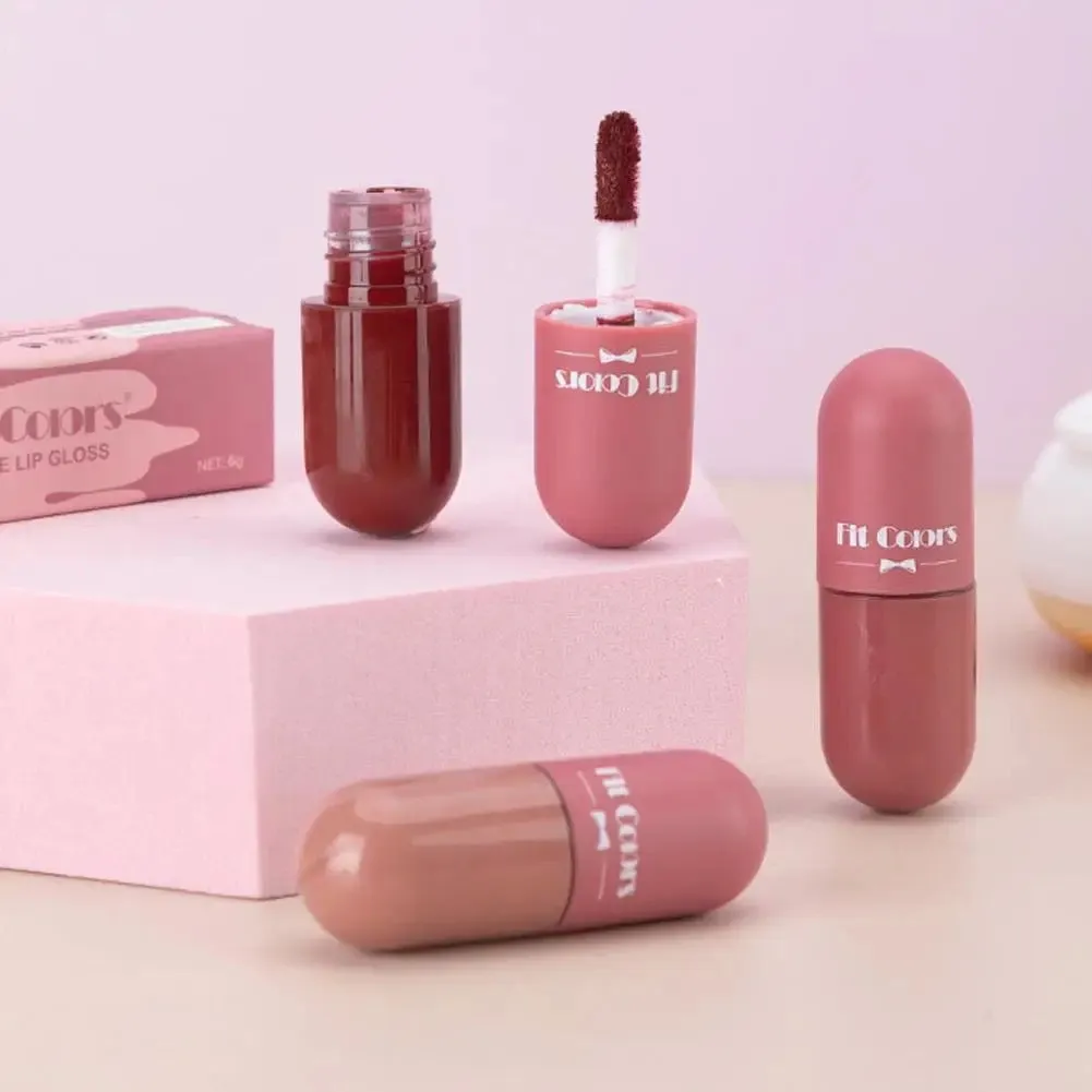 Fit Colors - 5pcs Mini Capsule Lipgloss Set Waterproof & Long-lasting