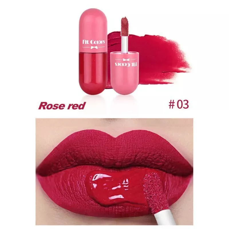 Fit Colors - 5pcs Mini Capsule Lipgloss Set Waterproof & Long-lasting