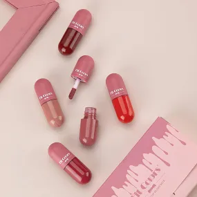 Fit Colors - 5pcs Mini Capsule Lipgloss Set Waterproof & Long-lasting