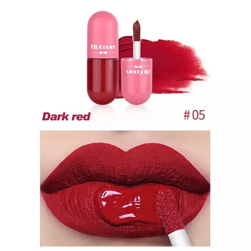 Fit Colors - 5pcs Mini Capsule Lipgloss Set Waterproof & Long-lasting