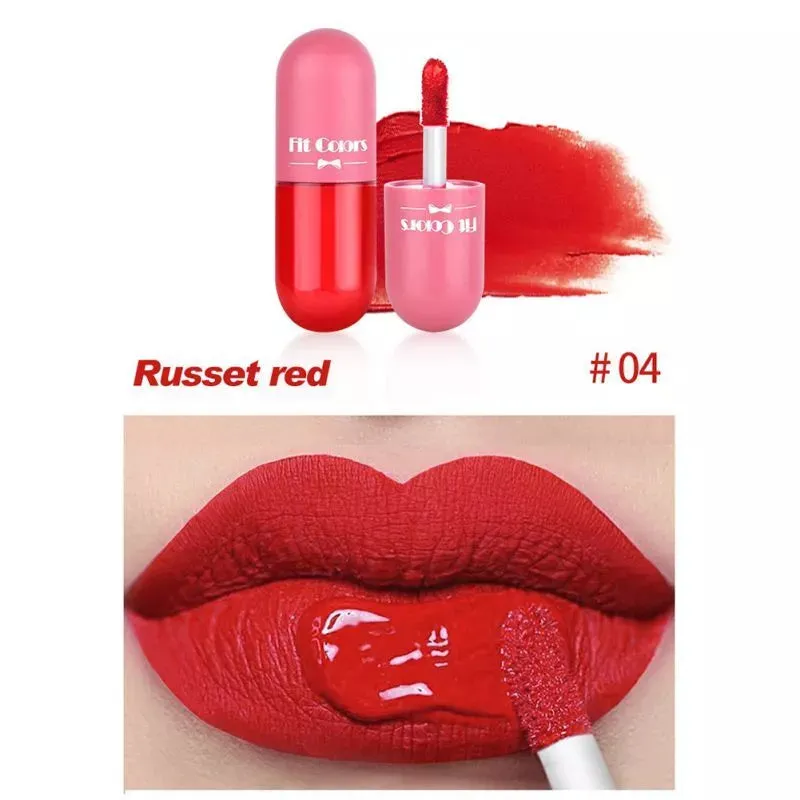 Fit Colors - 5pcs Mini Capsule Lipgloss Set Waterproof & Long-lasting