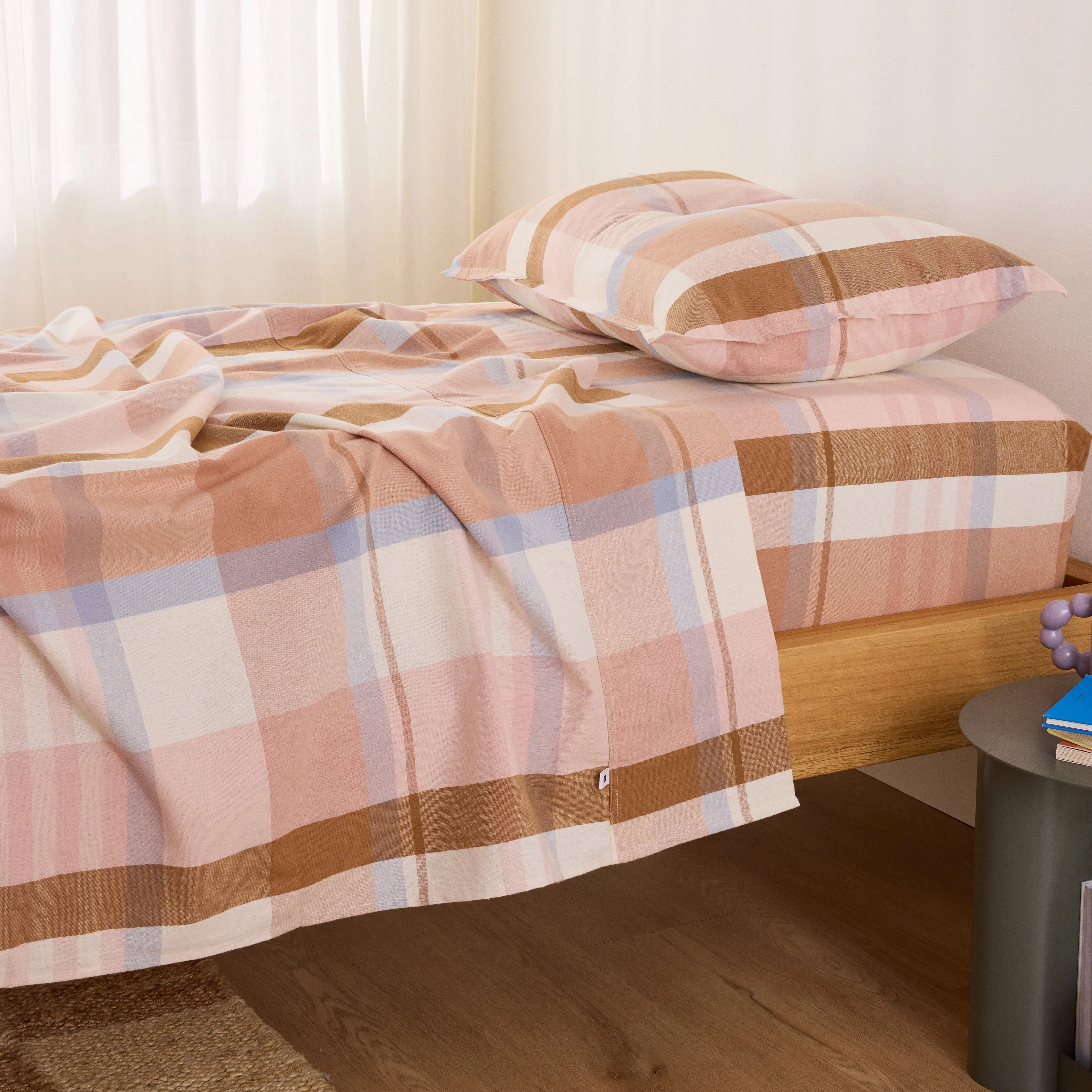 Frankie Flannelette - Marley Gingham Kids Pillowcases