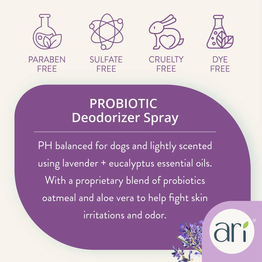Health Extension Ari Probiotic Deodorizer Spray Lavender & Eucalyptus For Dogs, 8-oz