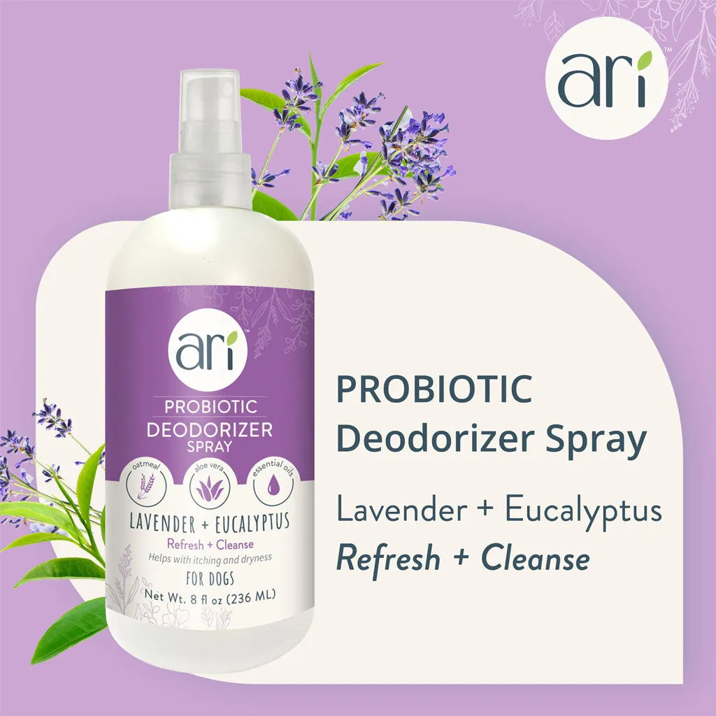 Health Extension Ari Probiotic Deodorizer Spray Lavender & Eucalyptus For Dogs, 8-oz