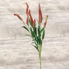 Icker Flower & Leaves Spray Red