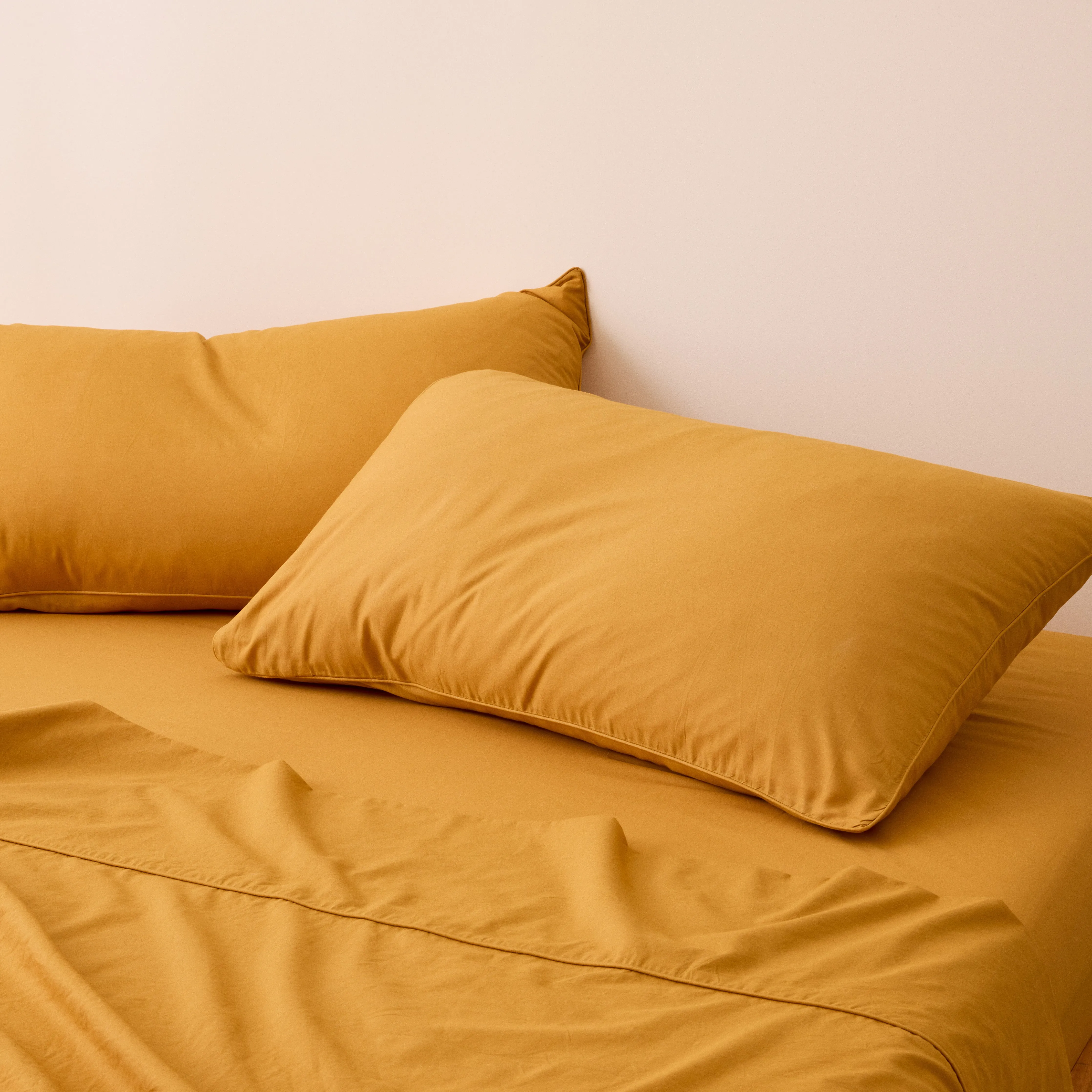 Leo Washed Cotton - Mustard Kids Quilt Cover