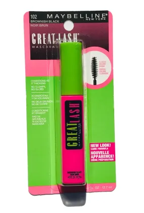 Maybelline Great Lash Waterproof Mascara 102 Brownish Black
