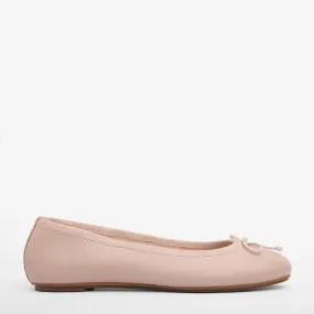 Natalie Blush Leather Ballet Flat