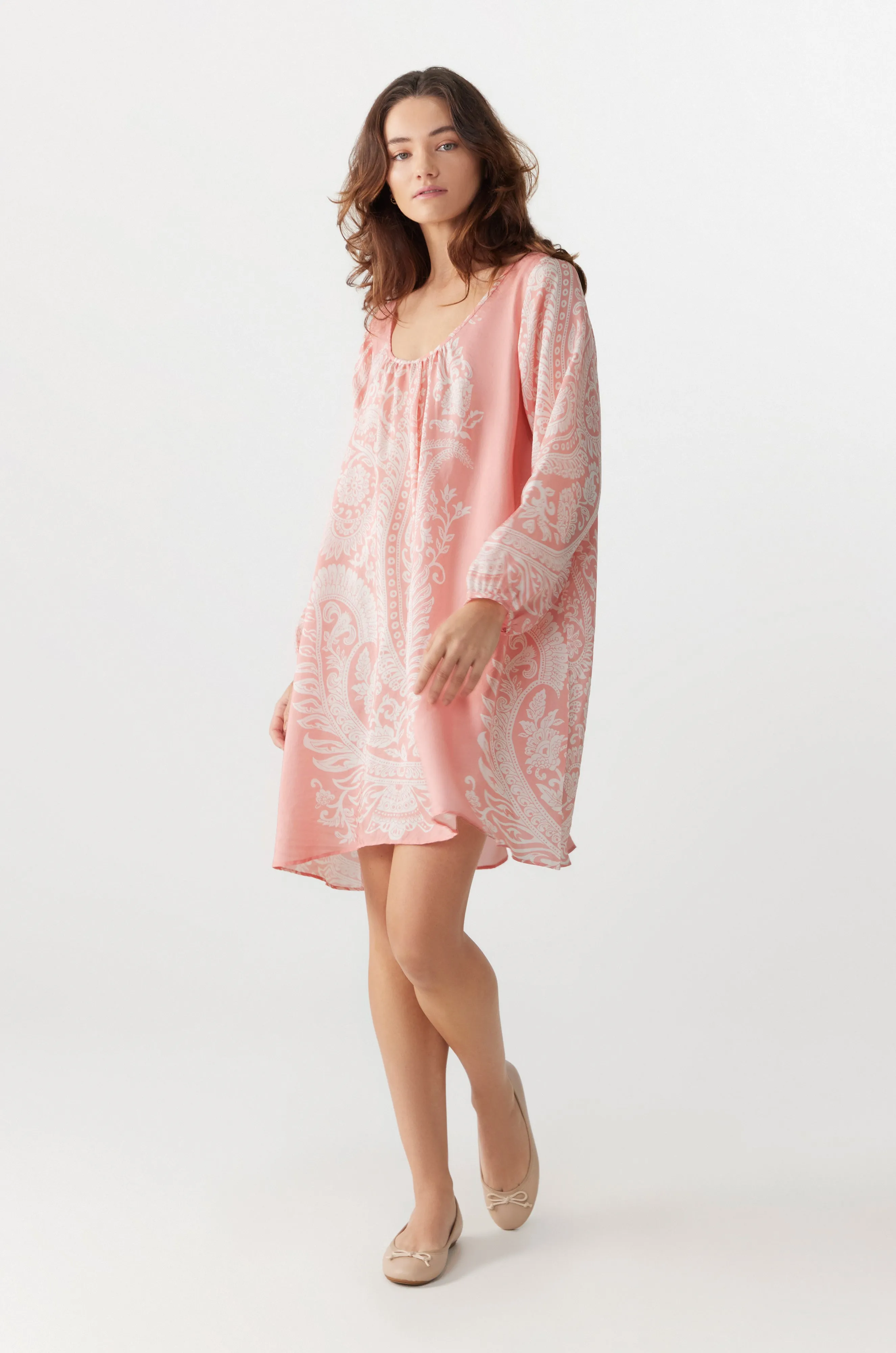 Natalie Blush Leather Ballet Flat