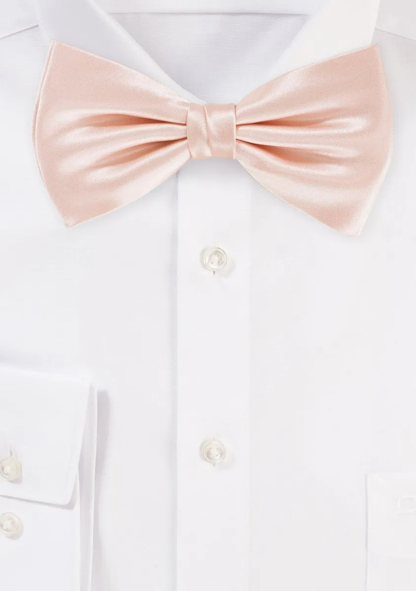 Peach Blush Solid Bowtie