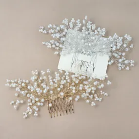 Pearly Spray Bridal Hair Comb