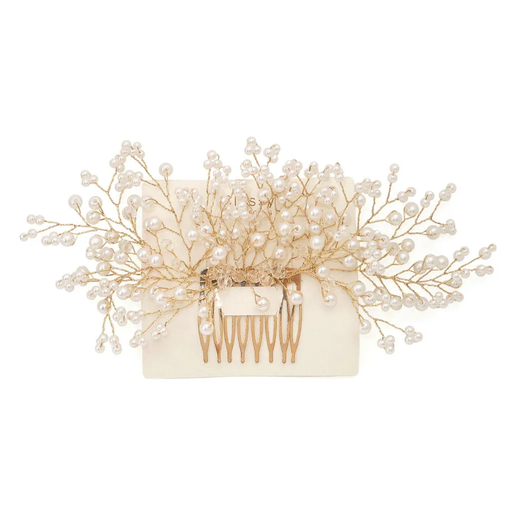 Pearly Spray Bridal Hair Comb