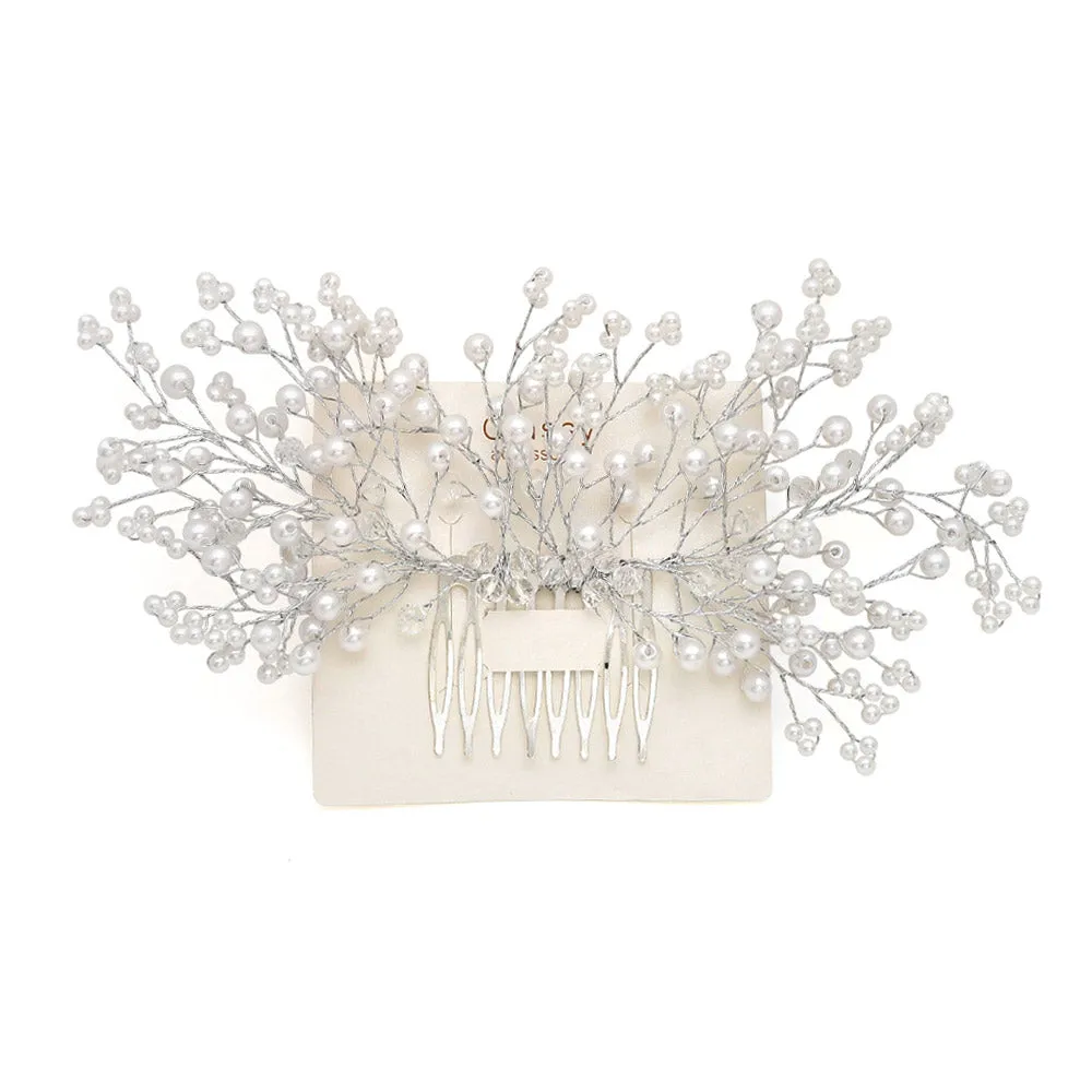 Pearly Spray Bridal Hair Comb