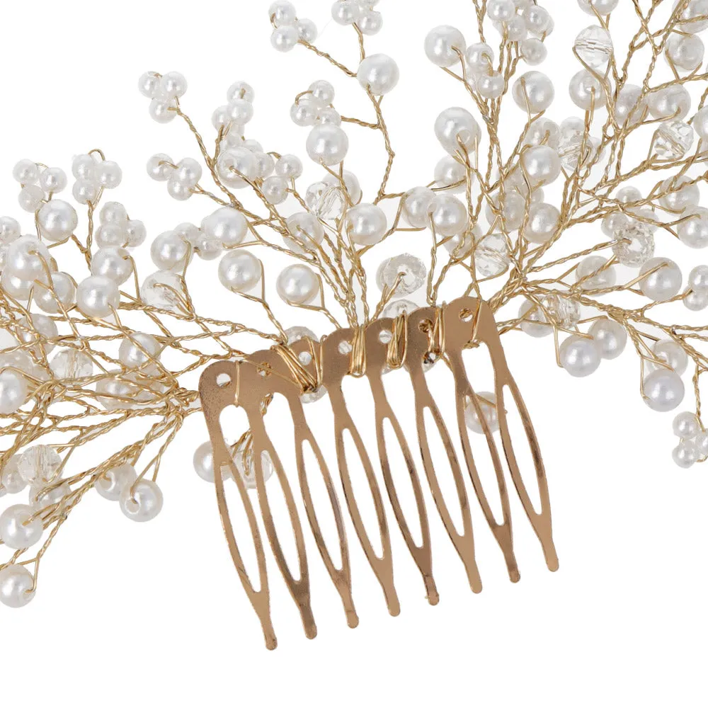 Pearly Spray Bridal Hair Comb