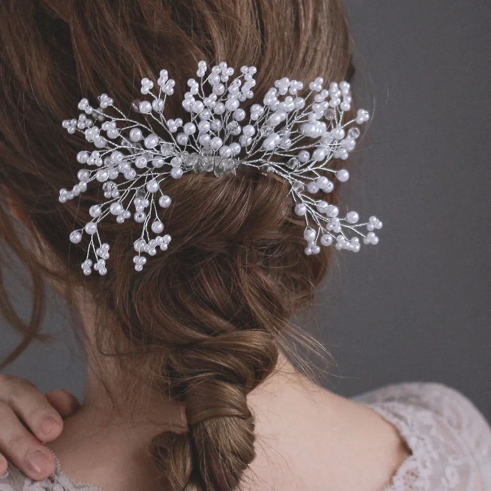 Pearly Spray Bridal Hair Comb