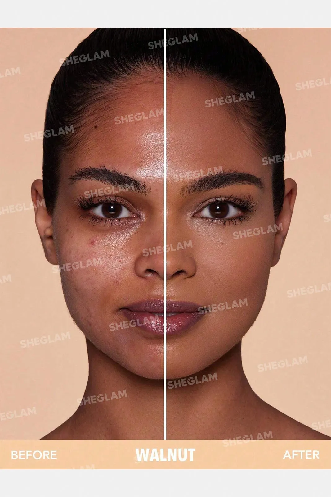 Sheglam Skin-Focus High Coverage Powder Foundation-Walnut