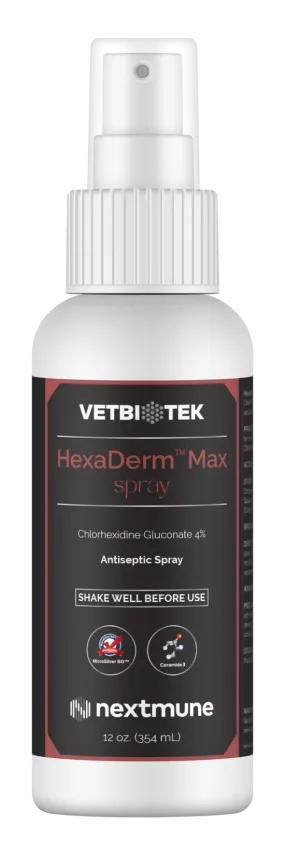 VetBiotek HexaDerm Max Antiseptic Spray For Dogs & Cats (12 oz)